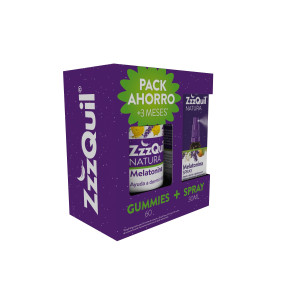 ZzzQuil Natura Gummies de Melatonina 60 unidades + Spray Oral de Melatonina 30ml